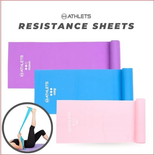 RESISTANCE SHEEAT ATHLETS Karet Strap Olahraga Yoga Wanita Dewasa / Resistance Band Support Alat Ter
