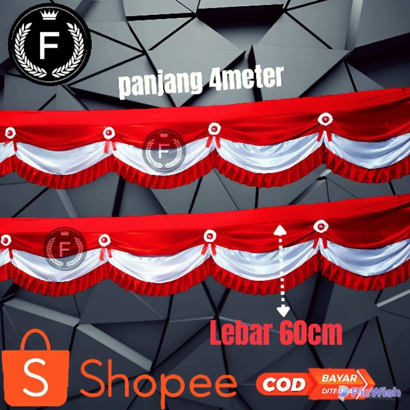 BENDERA UMBUL UMBUL | BACKGROUND MERAH PUTIH BUNGA