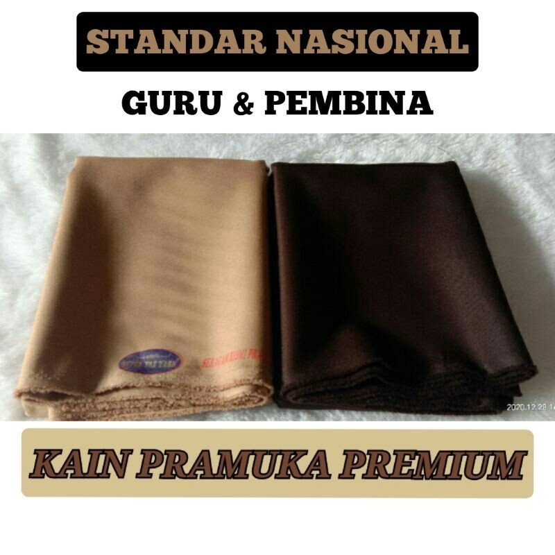 Bahan kain seragam pramuka guru wanita/kain pramuka pembina/kain pramuka meteran