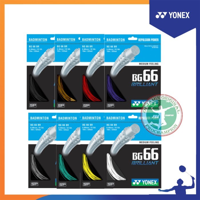 yonex YONEX BG 66 BRILLIANT SENAR BADMINTON ORIGINAL yonex