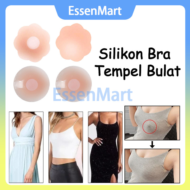 Silikon Bra Push Up Bra Tempel Penutup Puting / Silikon Bra Tempel Bulat / BRA Nipple PAD Cover Self
