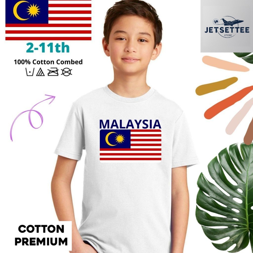 Kaos Oleh Oleh Anak Malaysia Kuala Lumpur T-Shirt Cotton Combed - SOUVENIR PREMIUM GIFT Jetset Tee