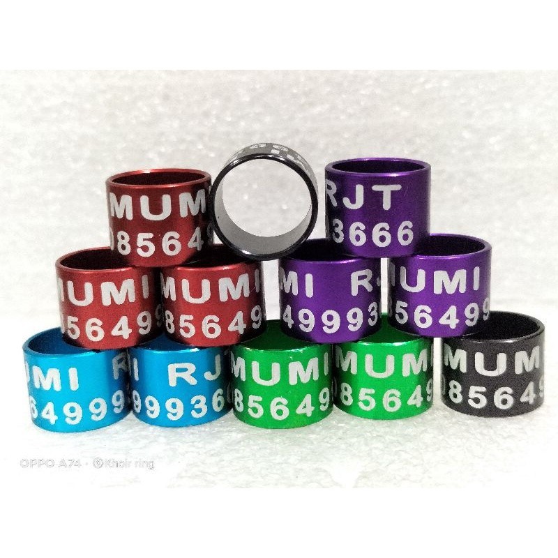 | RING BURUNG UKURAN 11MM UNTUK MERPATI HIAS AYAM SERAMA .