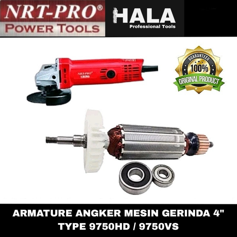 NRT-PRO / ARMATURE / ANGKER MESIN GERINDA 4” TYPE 9750HD / 9750VS (ORIGINAL PART)HALA2
