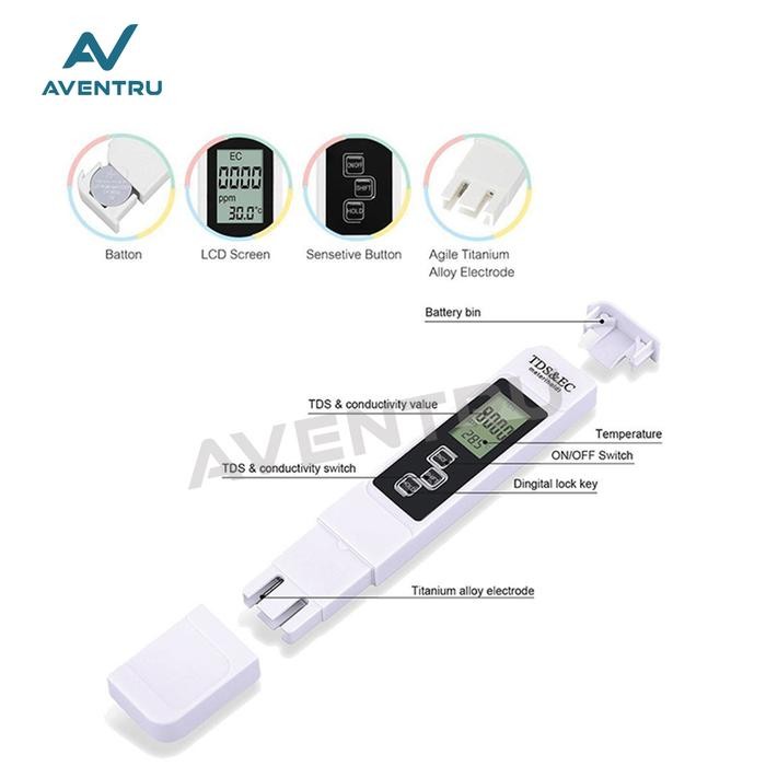Promo TDS EC Meter Alat Pengukur Kualitas Air Hidroponik TDS & EC Meter Air - TDS EC Meter terlaris