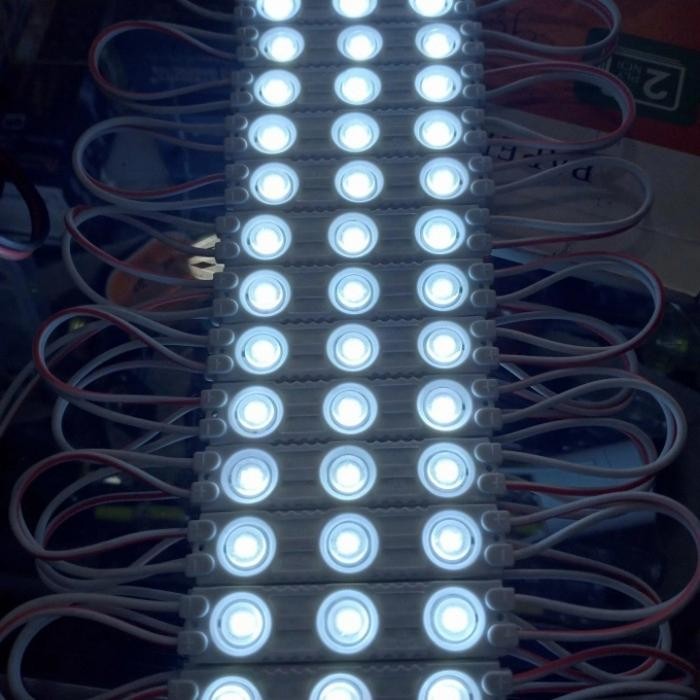 Promo lampu led modul 3 mata DC 12Volt led modul 3 mata warna putih terlaris
