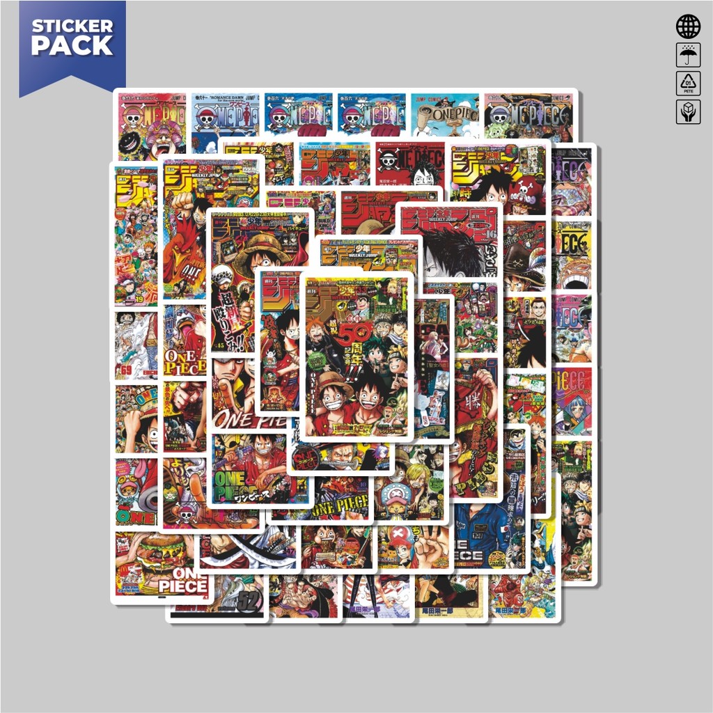 

[100PCS]Stiker Pack Stiker Shonen Manga Aesthetic Vinyl Anti Air Dekorasi Sticker Laptop Buku Journal Koper Helm Casing HP Gitar Helm Skateboard