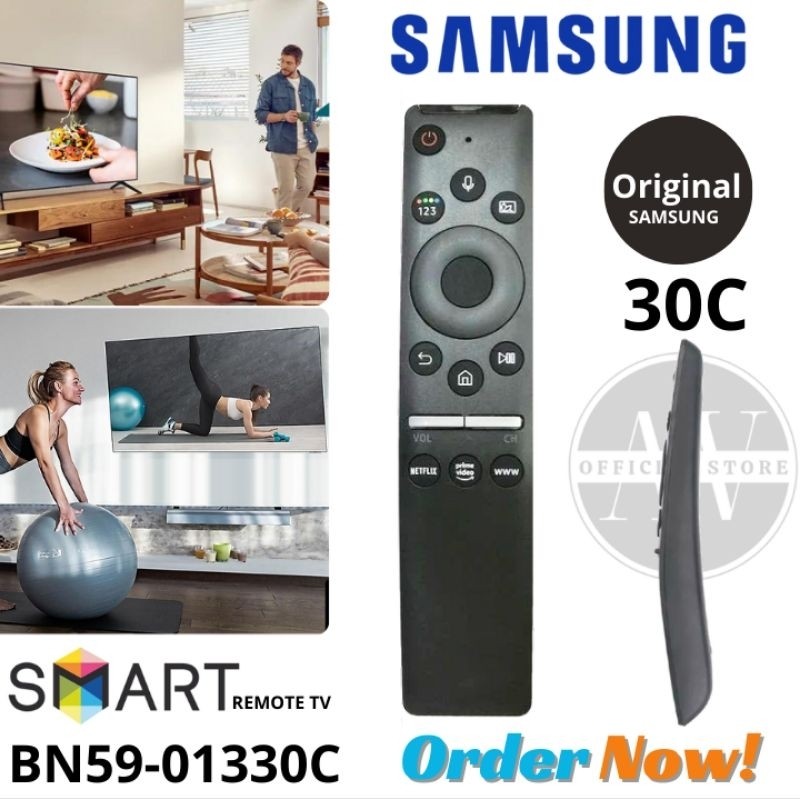 [Pasti Original] Samsung Remote Tv Smart tv BN59-01330C 30C Lengkung Uhd 4k Voice Control