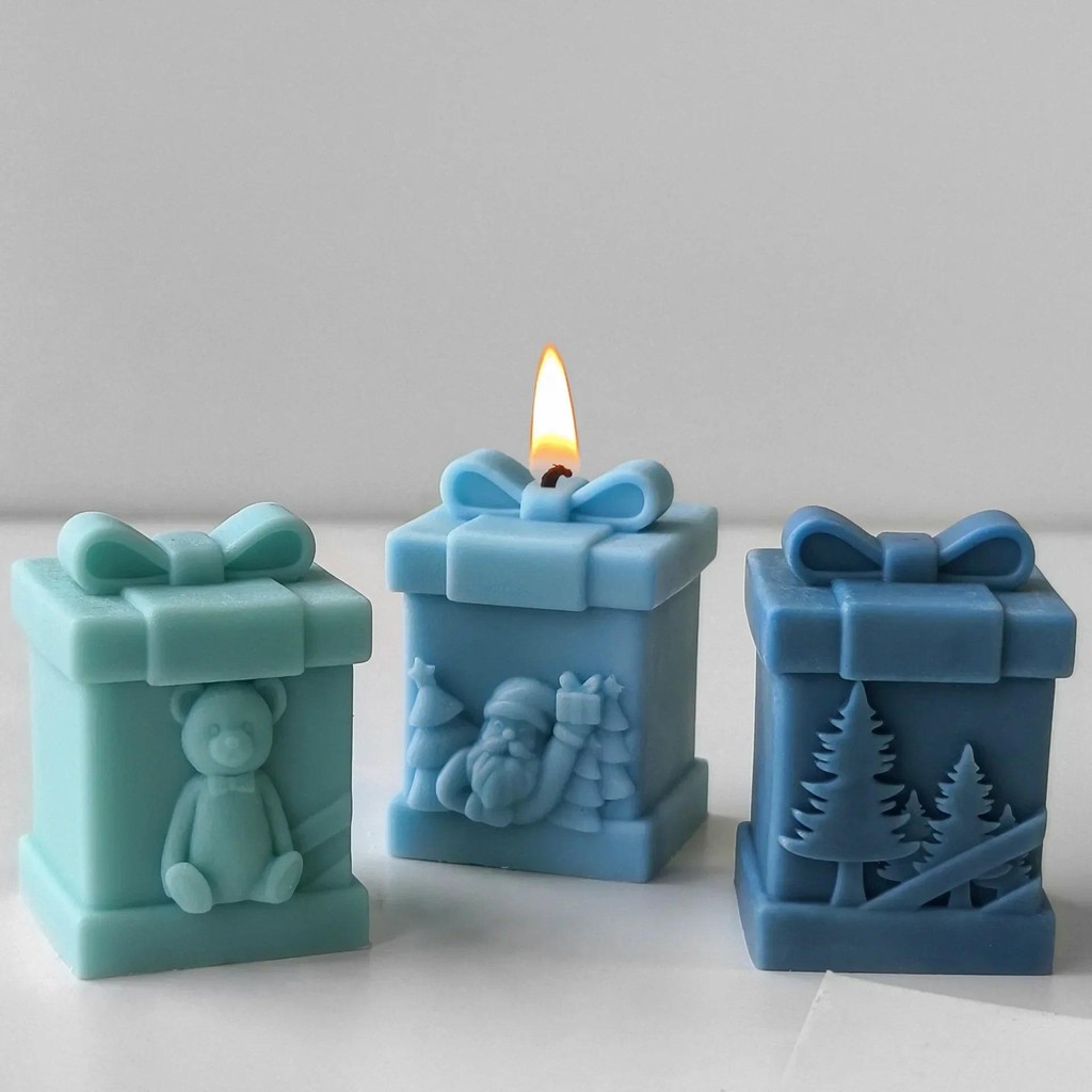

Gift Box Candle Silicone Mold Handmade Gifts Plaster Resin Ornaments Mould Soap Candle Making Supplies