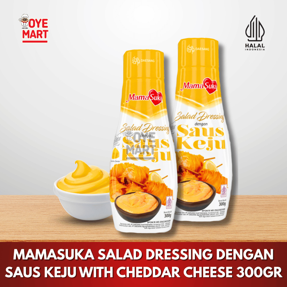 

MAMASUKA SALAD DRESSING DENGAN SAUS KEJU WITH CHEDDAR CHEESE 300GR