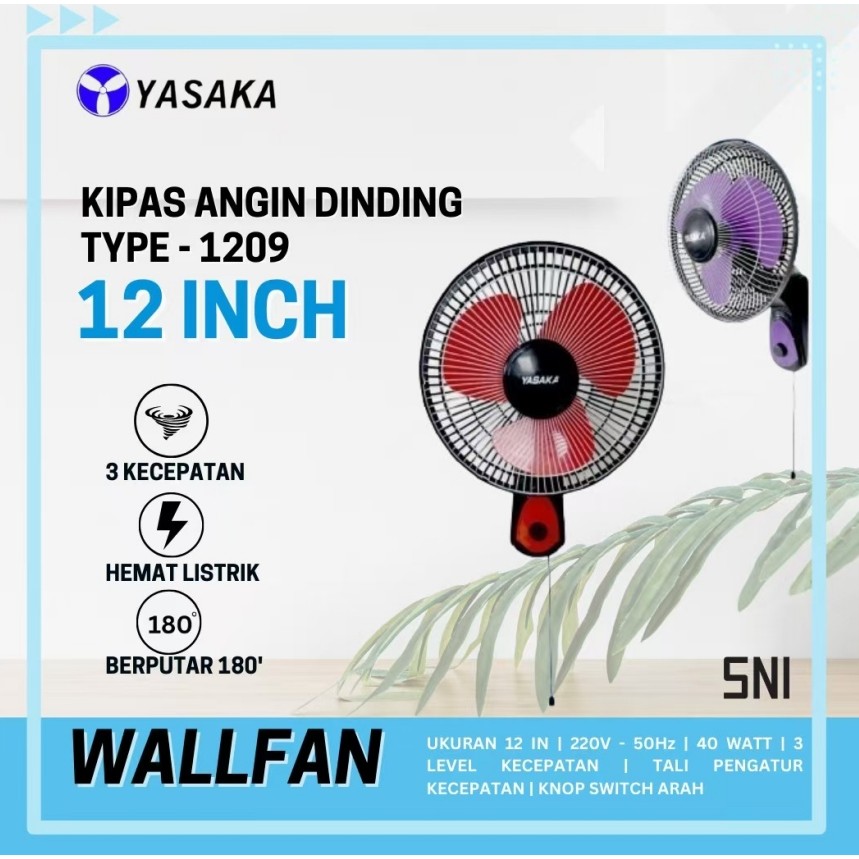 【READY/COD】KIPAS ANGIN DINDING 12 INCH YASAKA KIPAS ANGIN TEMPEL KIPAS ANGIN TEMBOK KIPAS ANGIN MURA