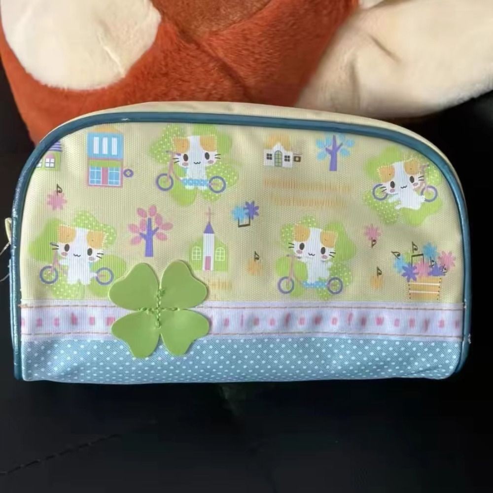

INS Cat Cartoon Print Pen Bag Large Capacity Multifunctional Stationery Bag Pencil Case Students