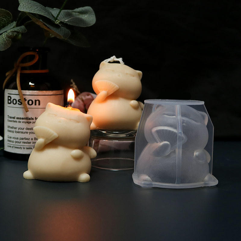 

Lucky Cat Candle Silicone Mold For Festive And Romantic Decoration Gypsum form Homemade Handicraft Gift Making Kitchen Tool