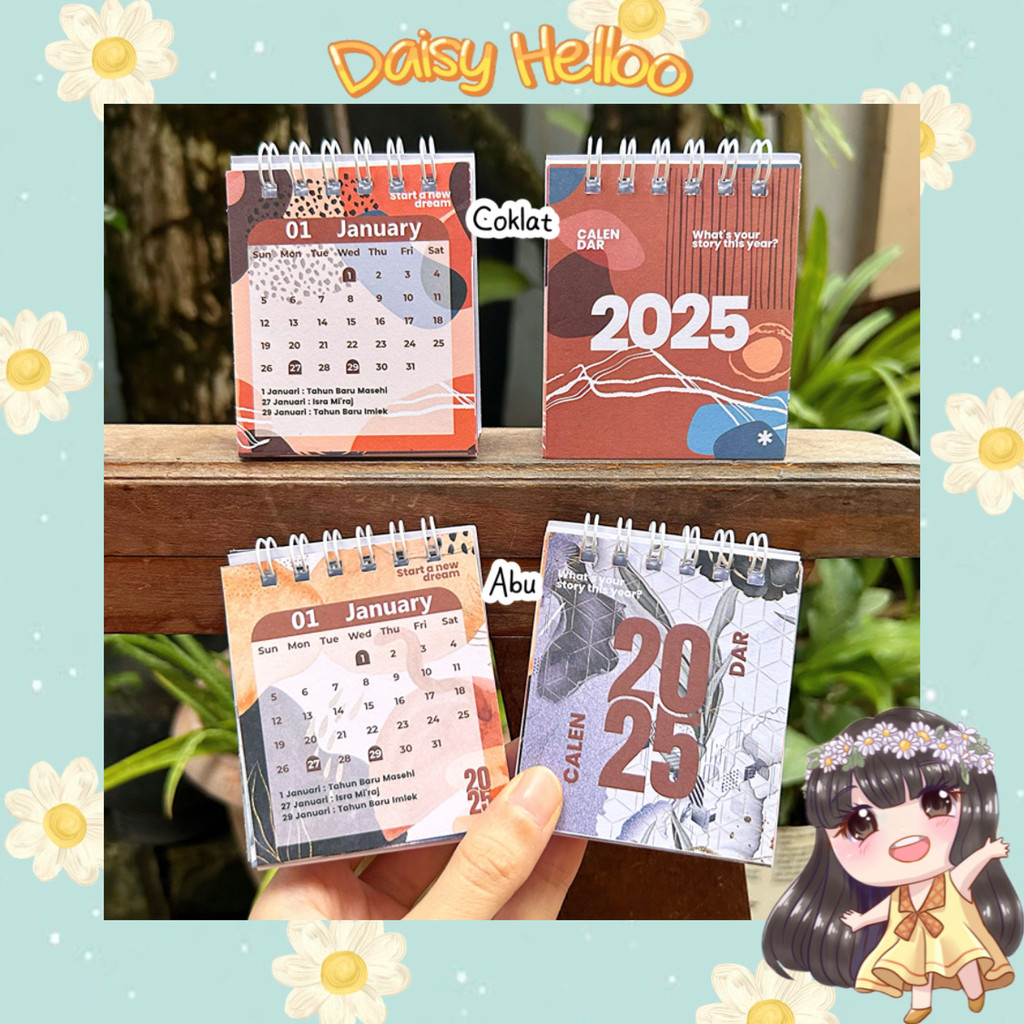 

Kalender Meja Mini Unyu 2025 Karakter Earth Aesthetic Calender New Year Stationery Korea Sekolah Kantor Office Desk Decoration Hiasan Meja Kerja Anak Atk Bjm Banjar Banjarmasin DaisyHelloo