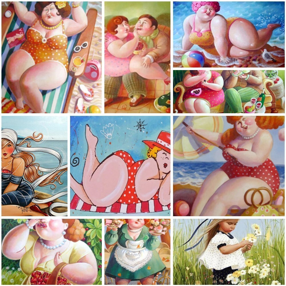 

Fat Women Painting By Number 20x30 Custom Craft Kits For Adults Decoration Home Personalized Gift Ideas Free Shipping 2023 NEW