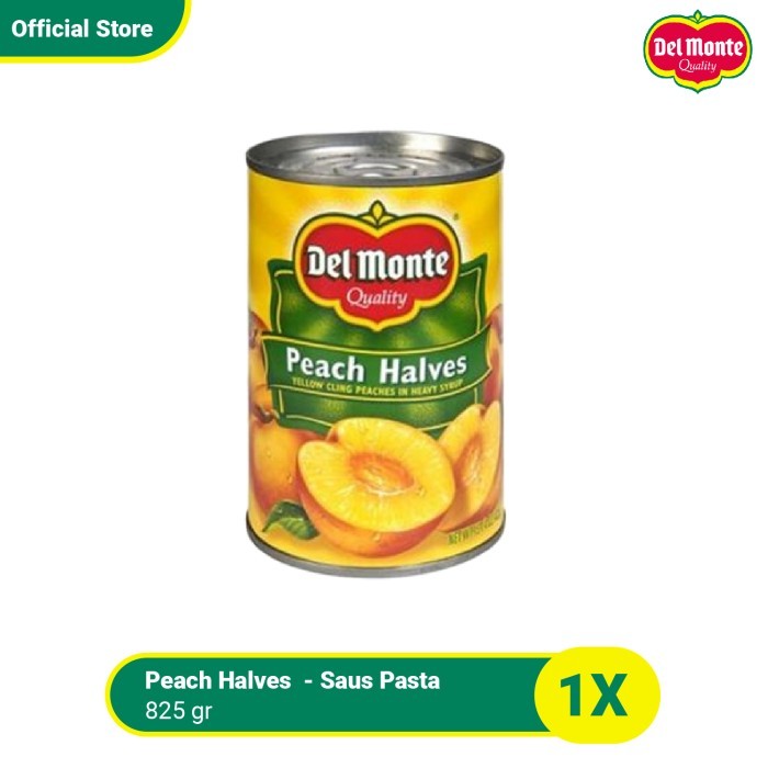 

[Best Seller] Delmonte Peach Halves - Buah Potong Kaleng 825 gr