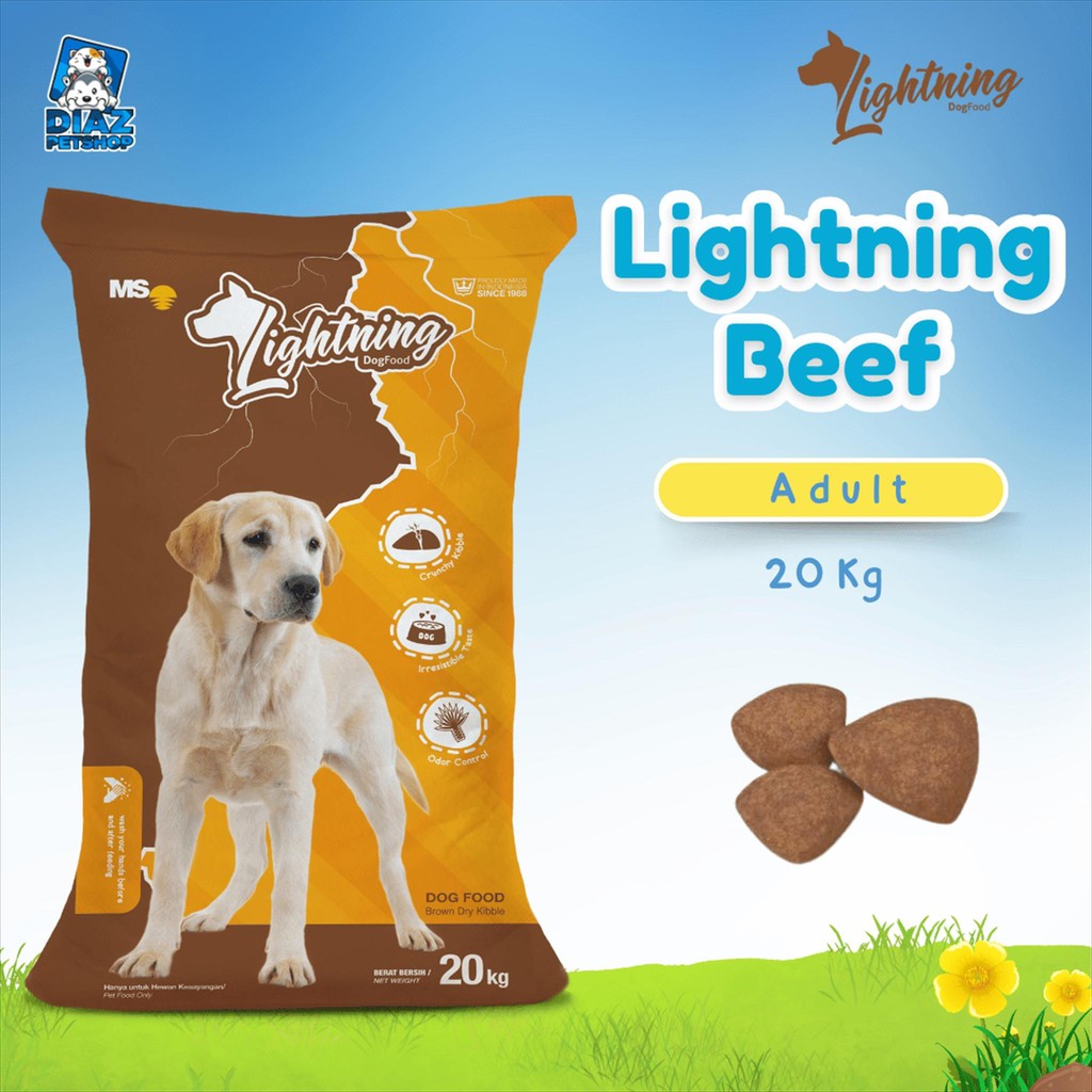 LIGHTNING DOG FOOD 20 KG - LIGHTNING DOG 20KG - LIGHTNING DOG BEEF 20KG - DOG FOOD