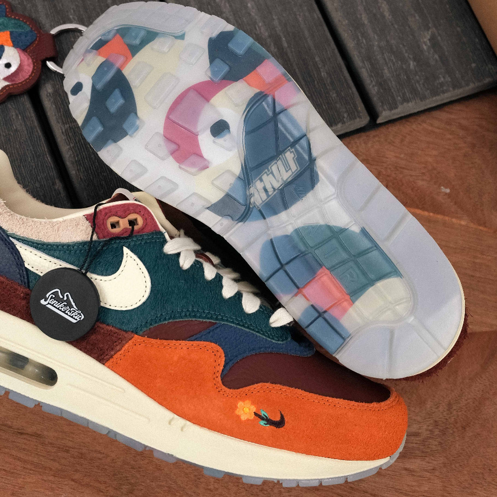 【100% Authentic】 Air Max 1 Kasina Won Ang Orange Men