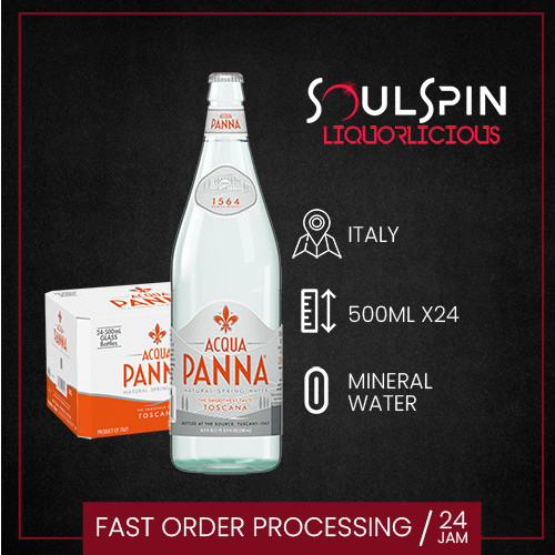 

Acqua Panna Natural Mineral Water 500ml [ dus isi 24 botol ] Khusus Instan - Only Instant Delivery