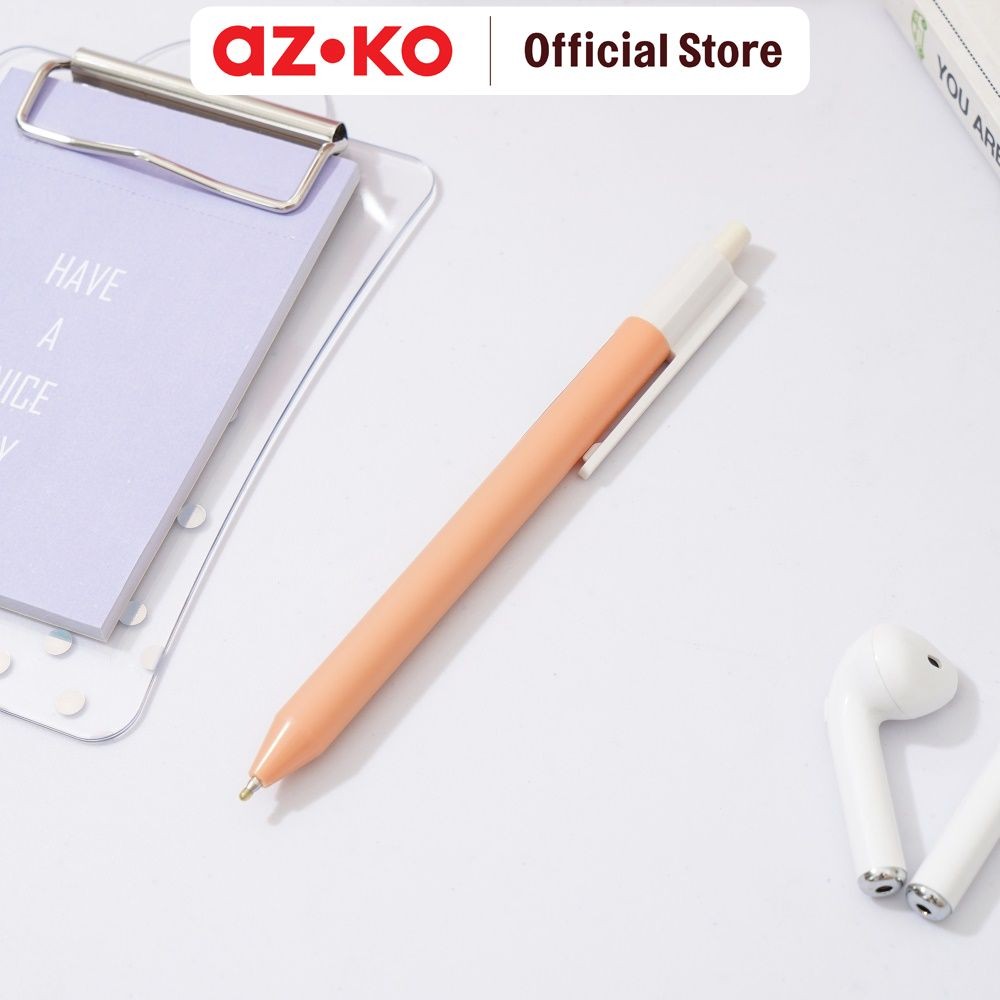 

AZKO Ataru Pulpen Hitam Retractable - Orange Pastel