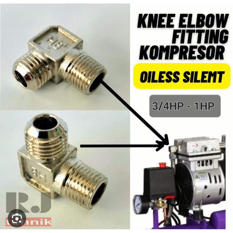 NEPEL ELBOW KOMPRESOR ANGIN PORTABLE OILLES