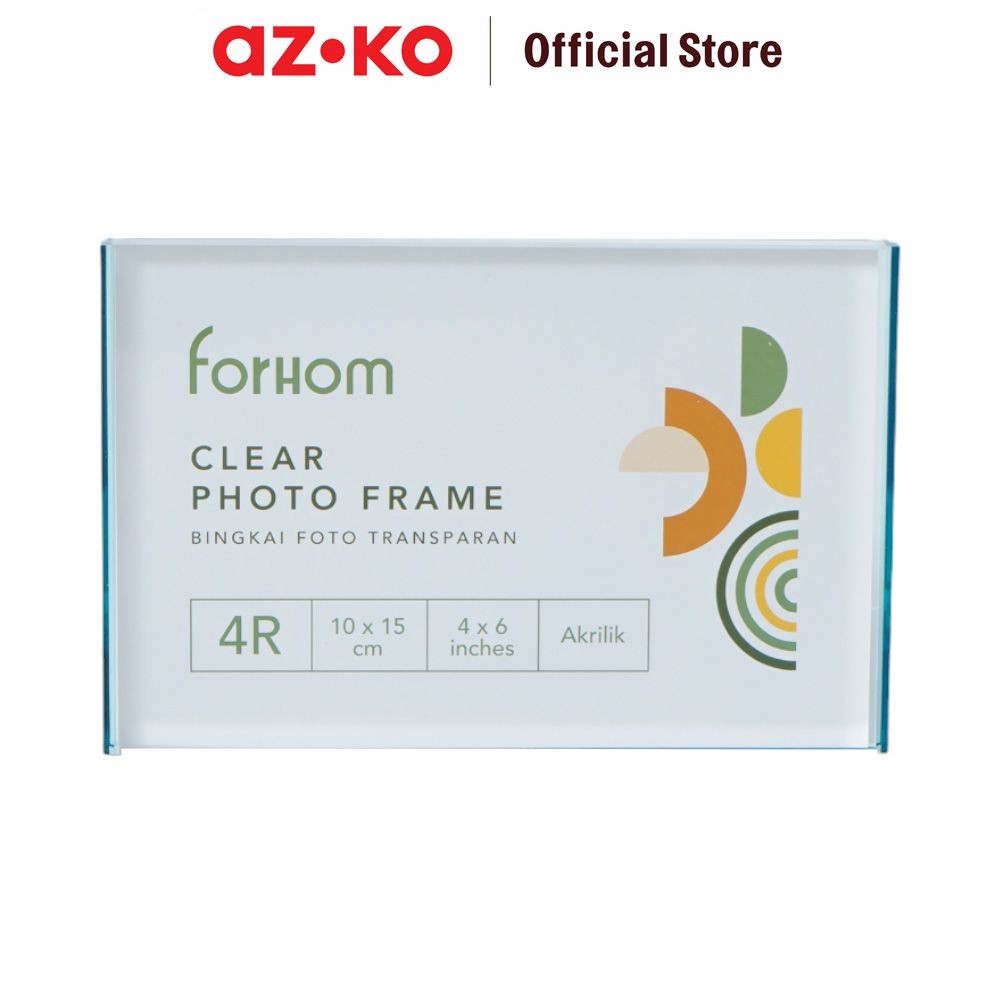 AZKO Forhom 4R Bingkai Foto Meja Transparan Rhy23120604-2 - Hijau Pigura Aesthetic Frame Tempat Foto