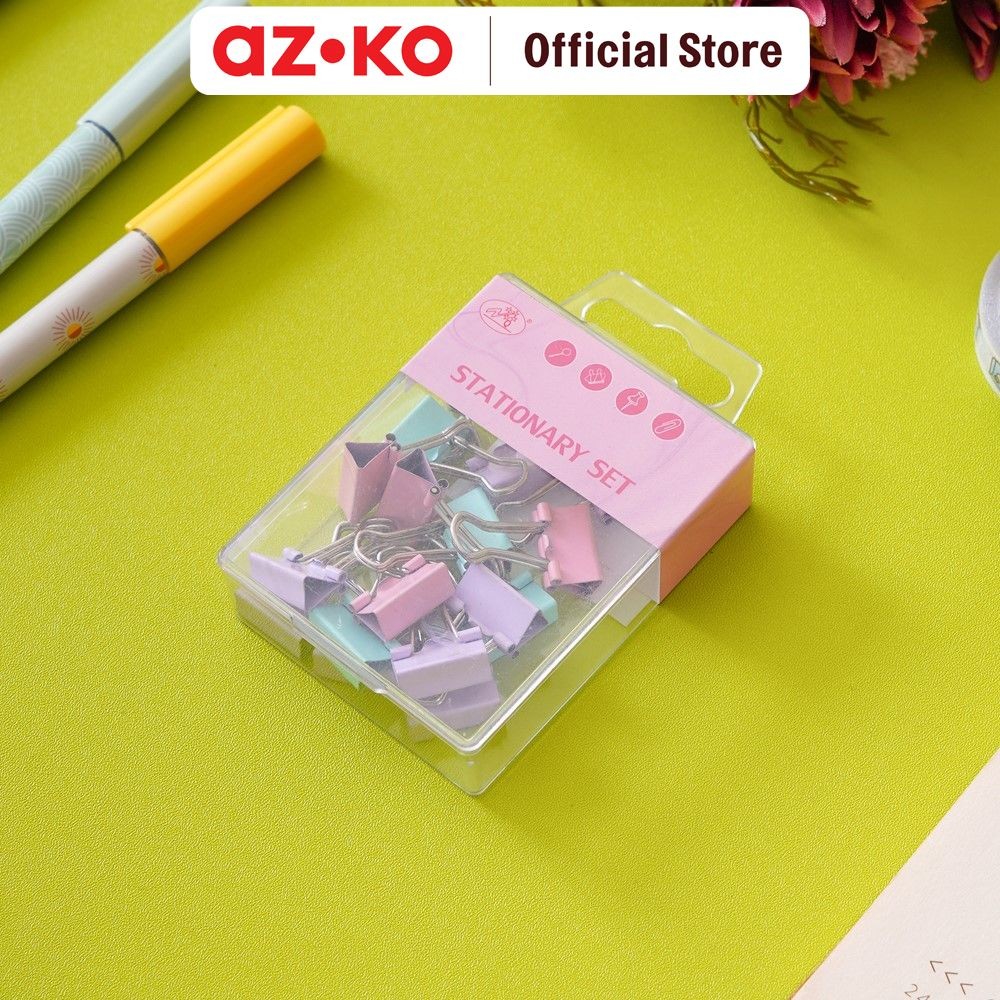 

AZKO Ataru Set 15 Pcs Penjepit Binder Clips Pastel