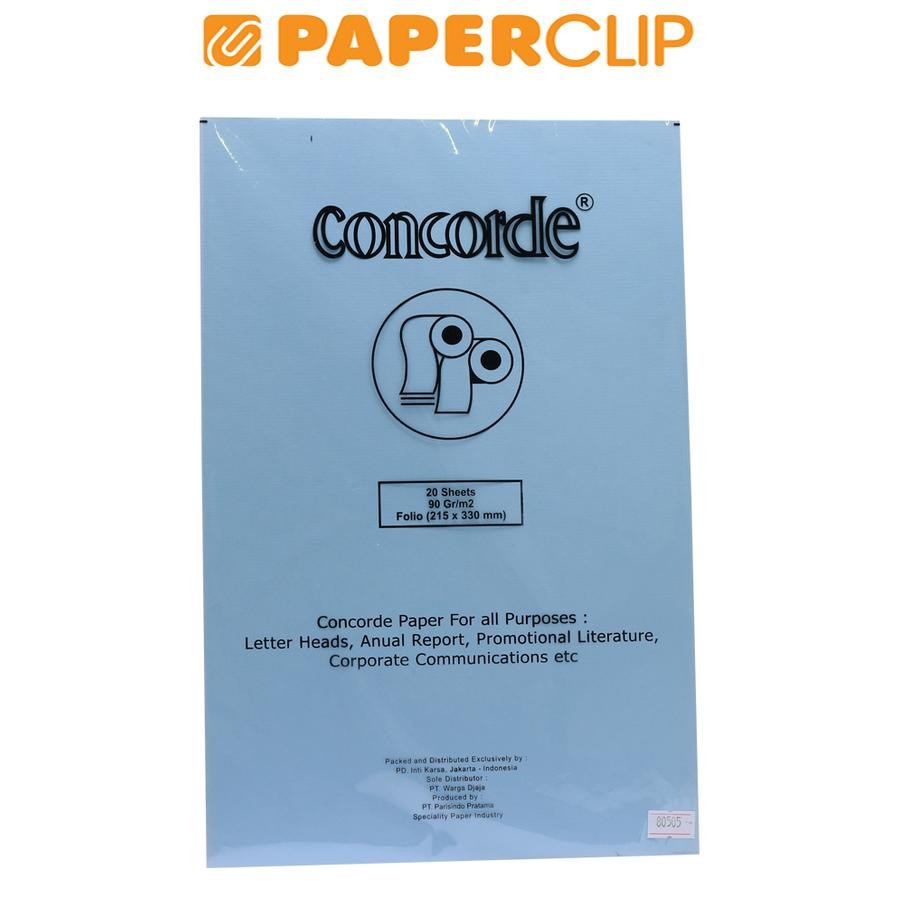 

KERTAS CONCORDE 80505 90G F4 ISI 20