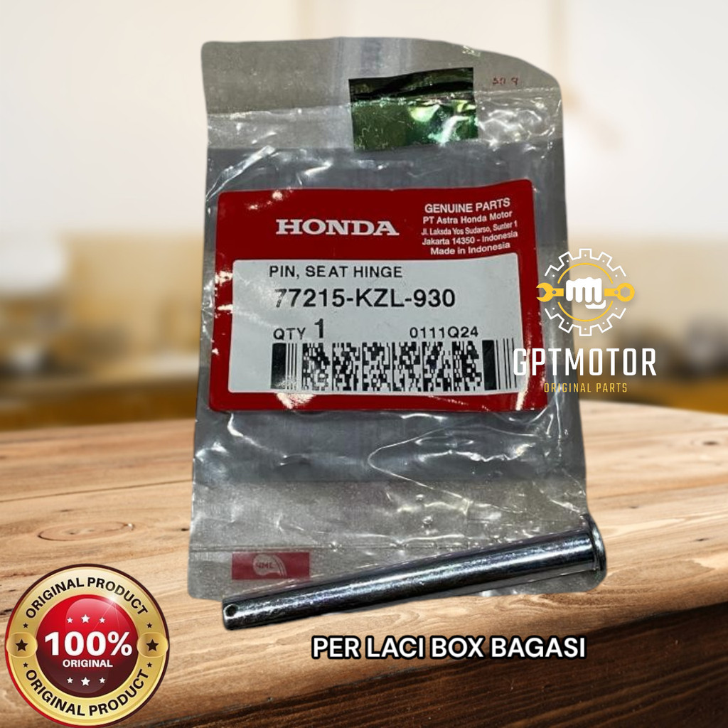 PEN LACI BOX BAGASI BEAT GENIO SCOOPY SPACY SUPRA X 125 VARIO HONDA 77215-KZL-930 ORIGINAL