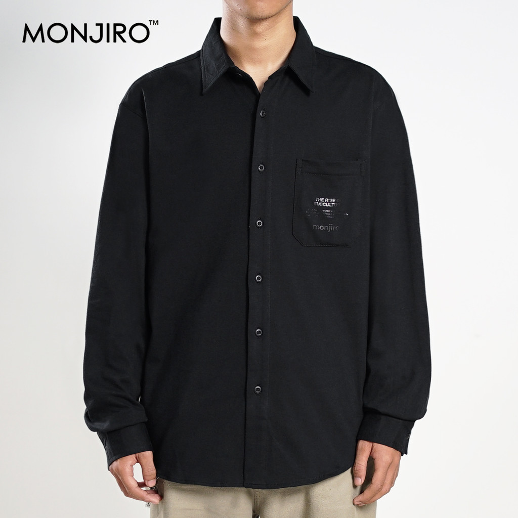 Monjiro - Misery - Kemeja Katun Pria - Cotton Combed'24 - Kemeja Lengan Panjang Cowok - Shirt