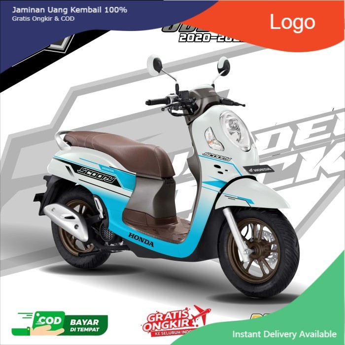 COD Decal Sticker Scoopy New Full body 2020 2021 2022 2023 DS T.05 - Biru, glossy