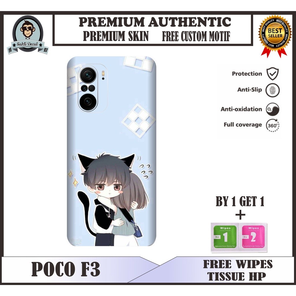 GARSKIN HANDPHONE POCO F3 FREE CUSTOM MOTIF