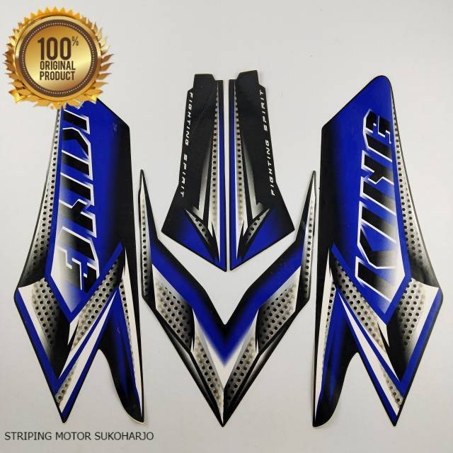 (ORI) striping stiker yamaha RX KING 2008 biru  kualitas original