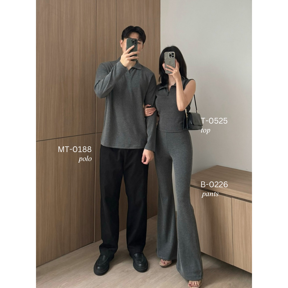 KI98U Kadaka Couple Group Family Outfit | Dress Flare Pants & Men Top | Knot Your Average Collection