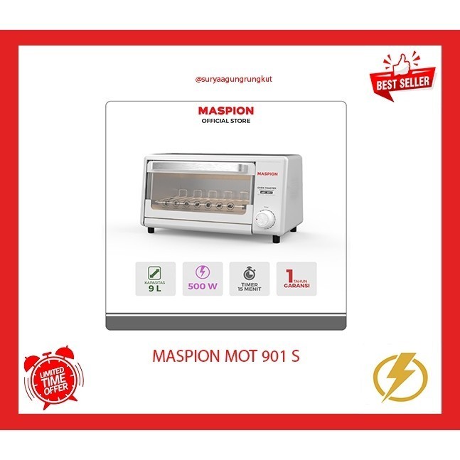 OVEN LISTRIK MASPION 9 LITER 500 WATT - MOT 901 S