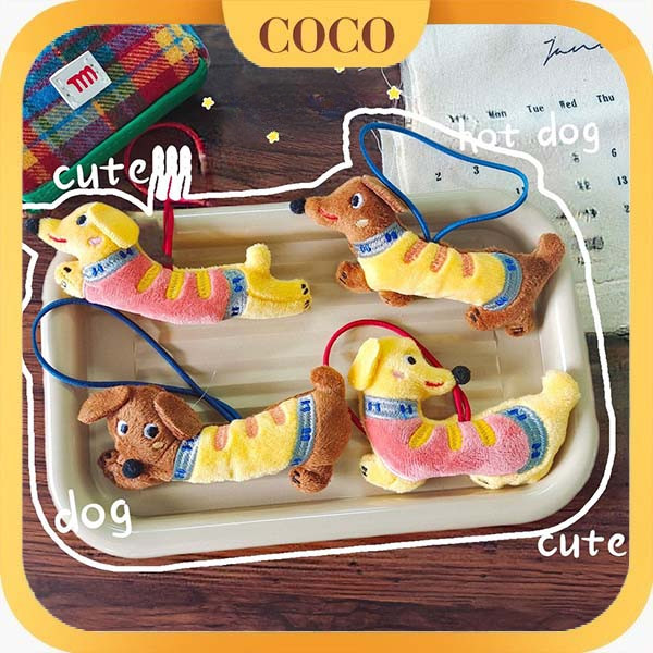 Kartun kreatif dachshund Anjing gantungan kuncipremium gantungan tas boneka key chain