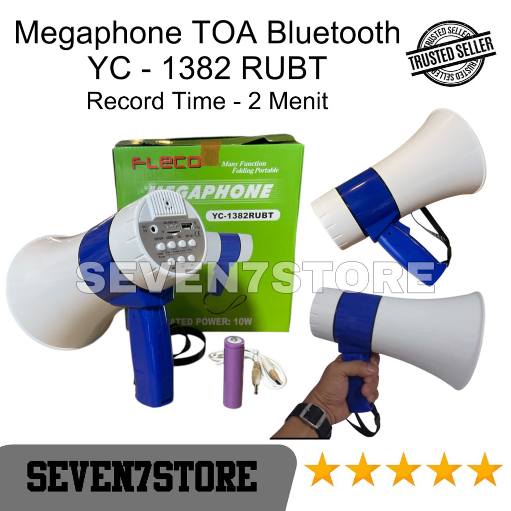 TOA Bluetooth Megaphone Fleco YC-1382RUBT - Pengeras Suara Bluetooth Fleco YC 1382RUBT - Megaphone B