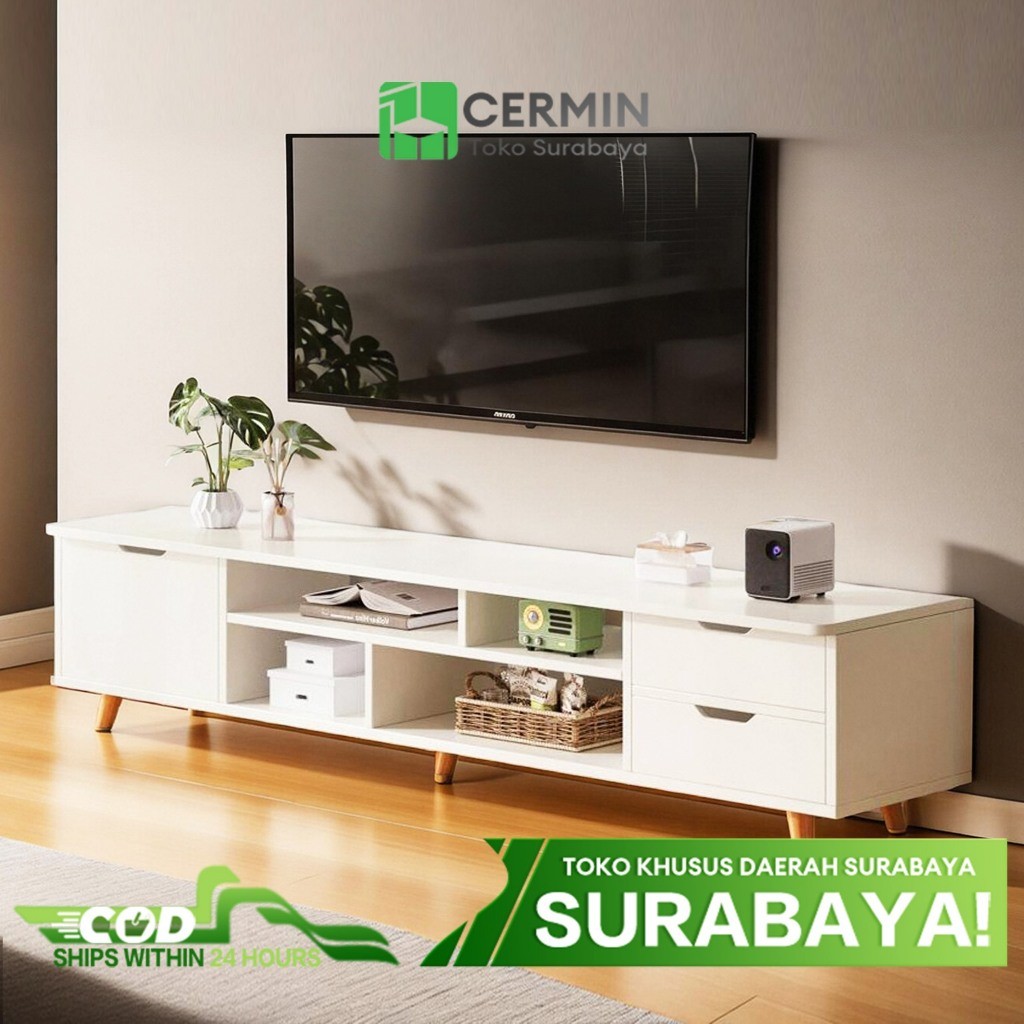 【Surabaya Express】Meja TV Rak TV  Minimalis Modern Meja TV Minimalis Meja TV Minimalis Jati 140cm Me