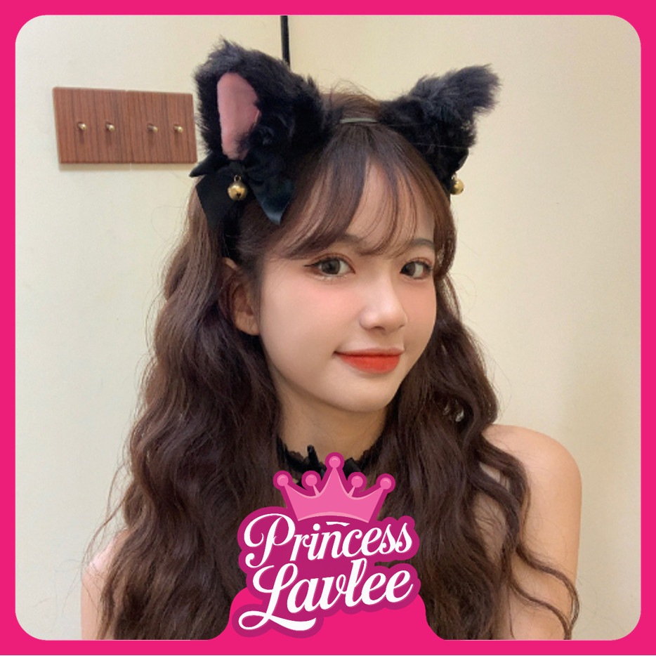PL  F5892 Bando Telinga Kucing Nekomimi  Bando Bell Kucing Cosplay  Bando Kucing Wanita  Cosplay Fur
