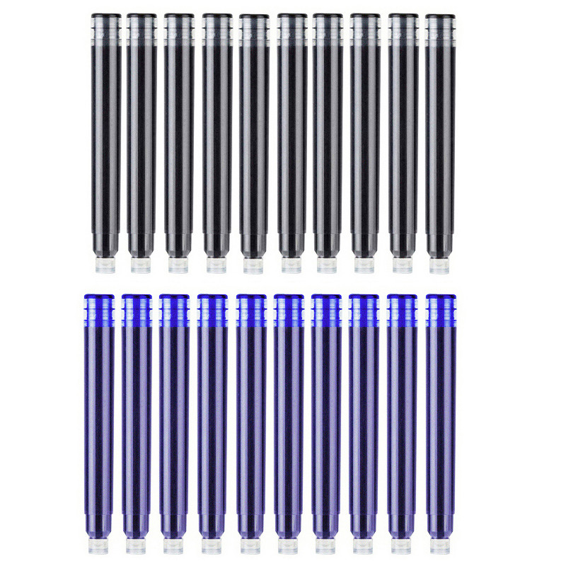 

50pcs Fountain Pen Ink Cartridges Black Blue Red Color Set of 50 Refill Ink Cartridges 3.4 mm Bore Diameter High Quality 520