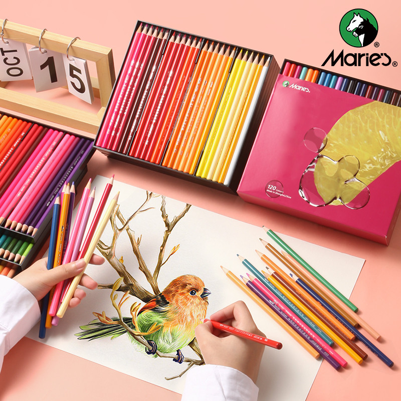

Marie's Colored Pencils, 36/48/72/120pcs Professional Oil Color Pencils Set for Painting Coloring book, Gifts For Adult & Artist