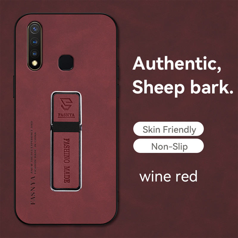 New Phone case Vivo y11 y12 y15 y17 y19 Phone Case Ultra-thin Magnetic Holder Sheepskin Fashionable 
