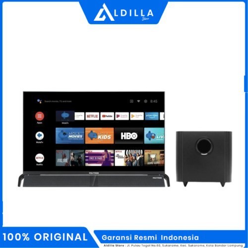 TV Polytron 43in Android TV sound Bar 43BAG9953 Garansi resmi - BANDAR LAMPUNG GARANSI RESMI