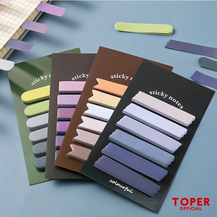 

TOPER Sticky Notes Gradasi Set Isi 120 Lembar 6 Warna Aesthetic Lucu Stick Note Catatan Kertas Tempel Estetik Warna Soft Pastel Macaroon Memo Pad Gradient