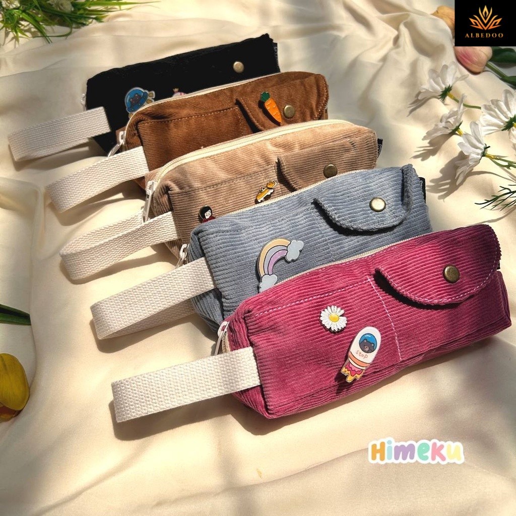 

Himeku PENMOY Tempat Pensil Gemoy - Tempat Alat Tulis - Pouch Stationary - Pencil Case Corduroy