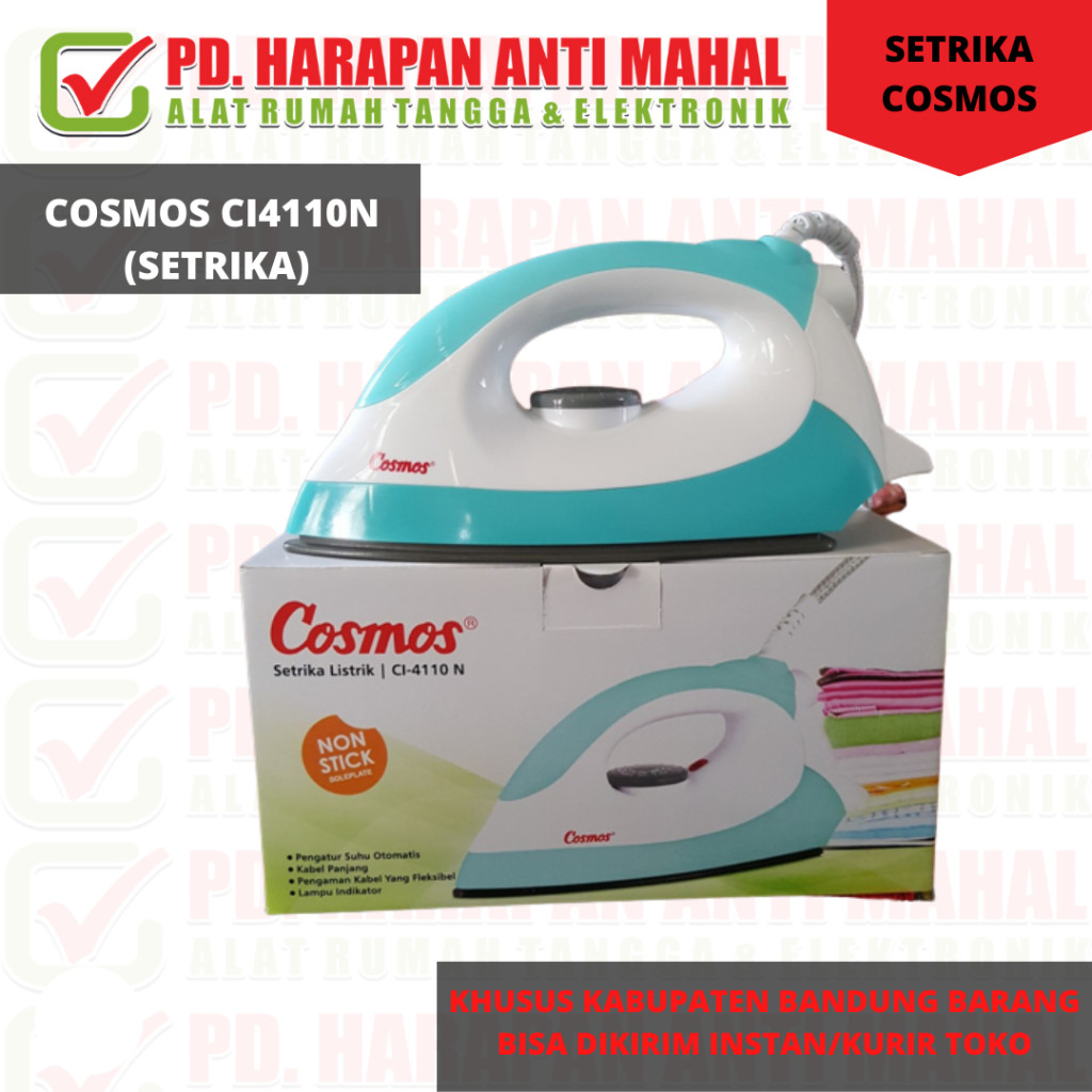 COSMOS CI4110N (SETRIKA)/Cosmos Setrika Non Stick Soleplate CI 4110 N