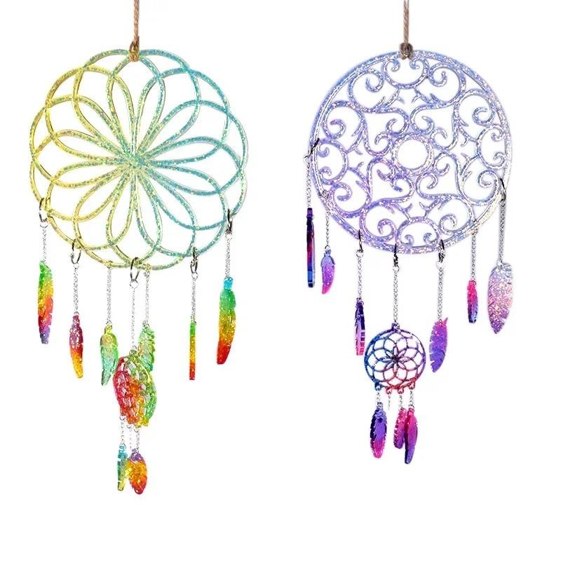 

DIY Dream Catcher Handmade Epoxy resin mold Dreamcatcher Wind Chimes silicone mould decor Pendant jewelry Making for handicrafts