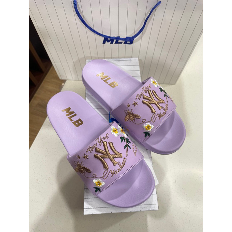 SANDAL SLOP MLB YANKEES /ORIGINAL /PURPLE-WHITE