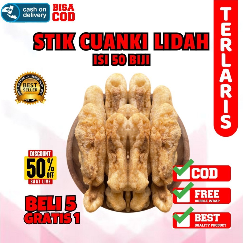 

STIK CUANKI LIDAH ISI 50 BIJI TERMURAH