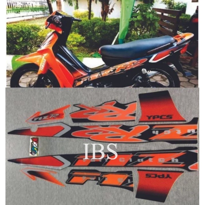STIKER STRIPING FIZ R FIZR ORANGE OREN 2002 FULL CLUTCH POLET Stiker STIKER